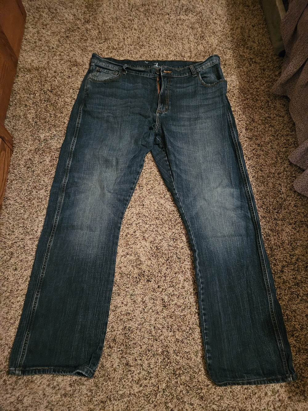 Men's Dark Blue Straight-Leg Jeans